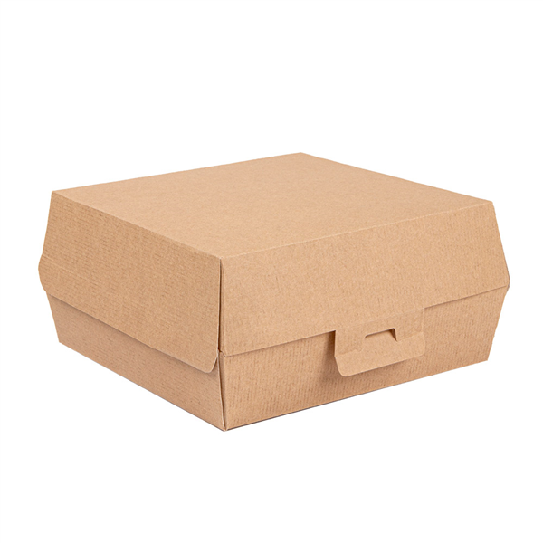 BOÎTES HAMBURGER "THEPACK" 220 G/M2 14,2x13,7x6,1 CM (L) NATUREL CARTON ONDULÉ NANO-MICRO (500 UNITÉ) - Garcia de Pou