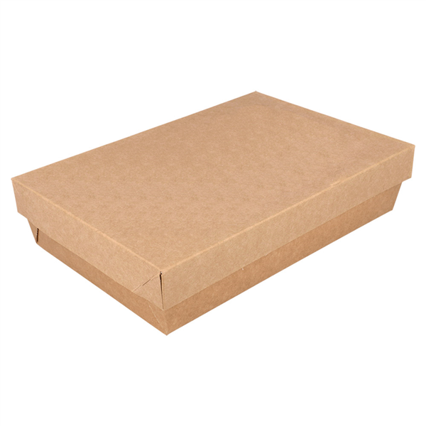 PETITES BOÎTES+COUVERCLES "THEPACK" 1300 ML 240 G/M2 + 12PP 21x14x5 CM NATUREL CARTON ONDULÉ NANO-MICRO (200 UNITÉ) - Garcia de Pou