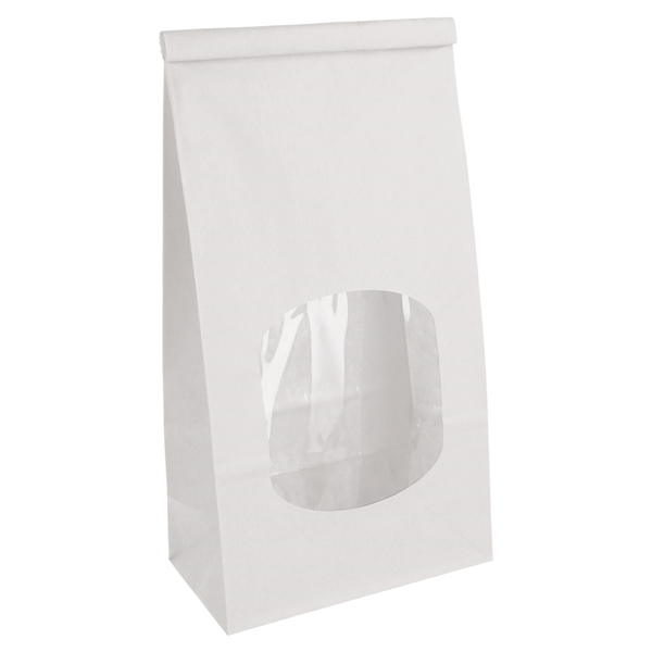 SACS SOS AUTO-FERMETURE AVEC FENÊTRE 1,9 L 60 G/M2 + 25µ OPP 12+6,5x24,6 CM BLANC CELLULOSE (500 UNITÉ) - Garcia de Pou