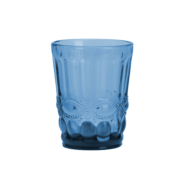 GOBELETS "VINTAGE" 250 ML Ø8x10 CM BLEU VERRE (6 UNITÉ)