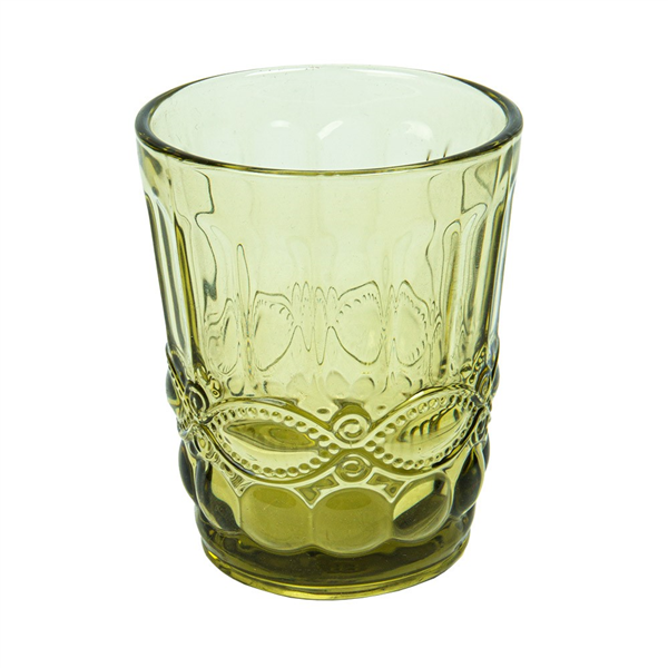 GOBELETS "VINTAGE" 250 ML Ø8x10 CM VERT VERRE (6 UNITÉ)