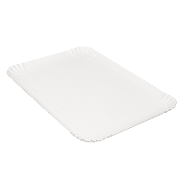 PLATEAUX PÂTISSERIE - MOYENS  500 G/M2 42x28 CM BLANC CARTON (100 UNITÉ) - Garcia de Pou