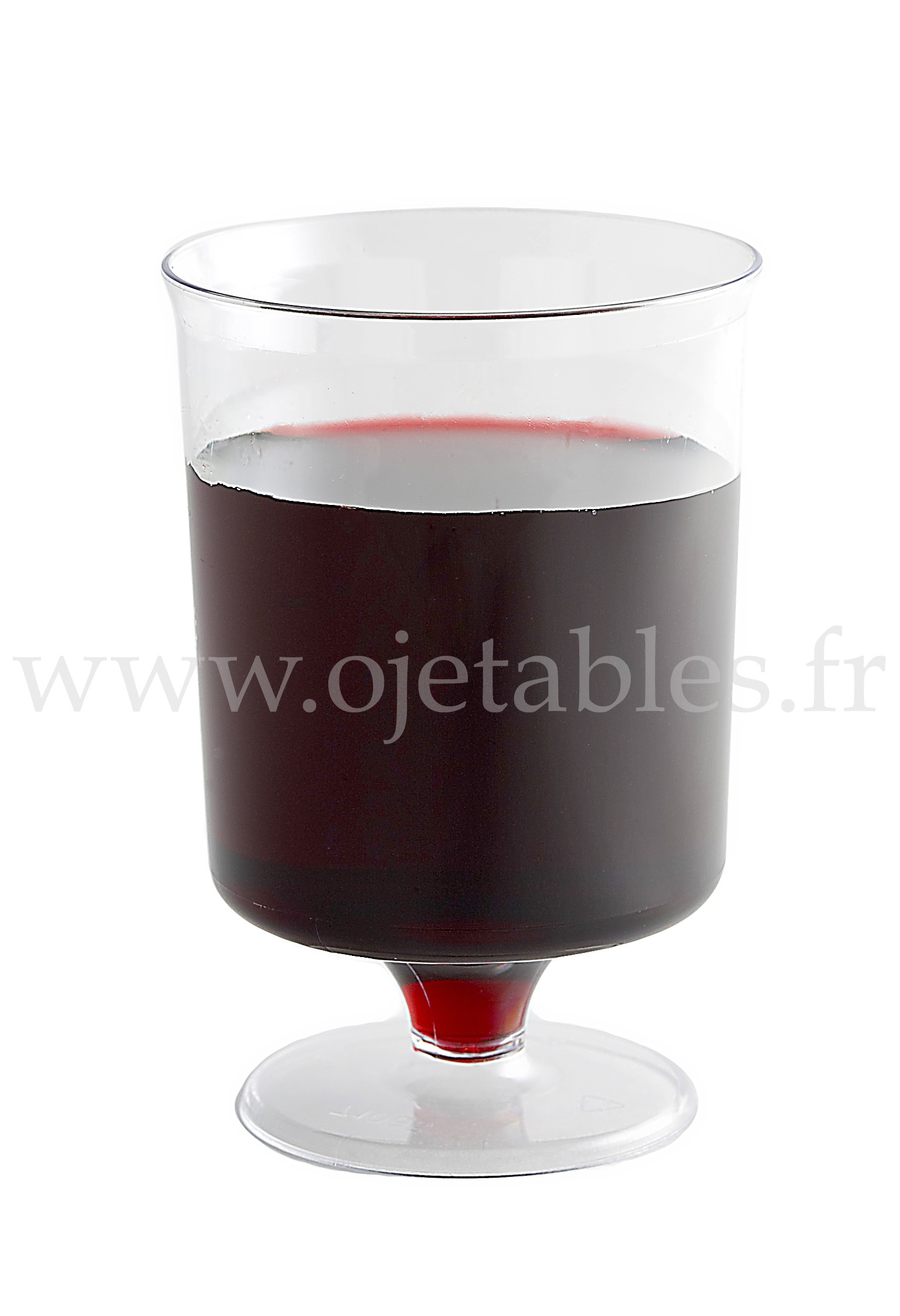 6 verres à vin design plastique rigide chocolat 15 cl